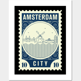Amsterdam Stamp Design Posters and Art